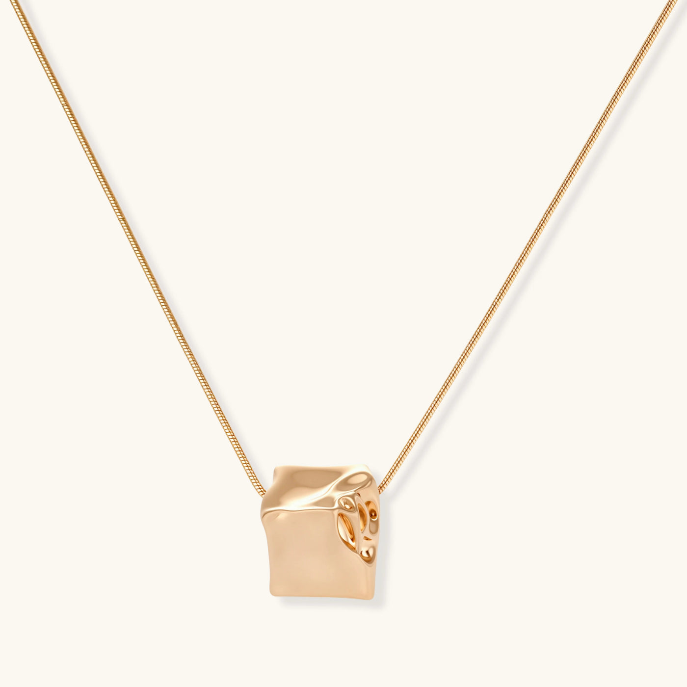 Love Script Cube Necklace