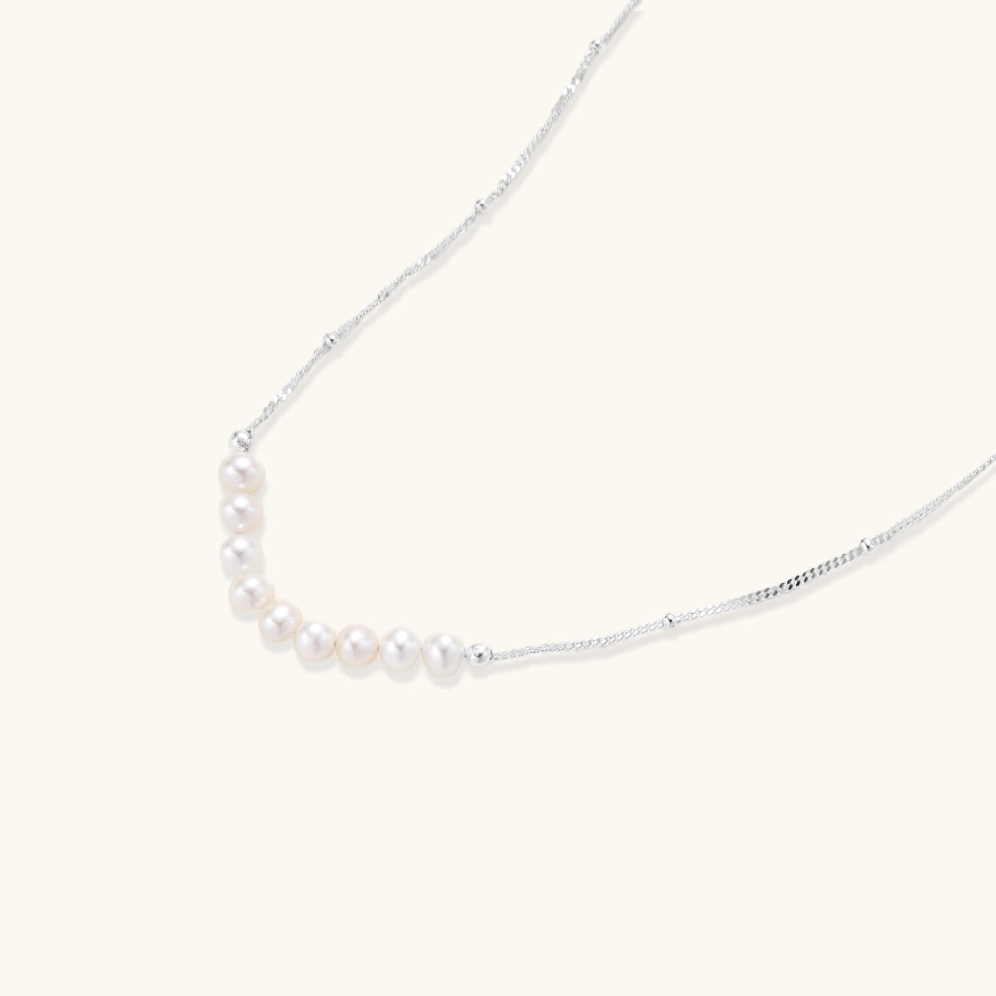 Luna Pearl Arc Necklace
