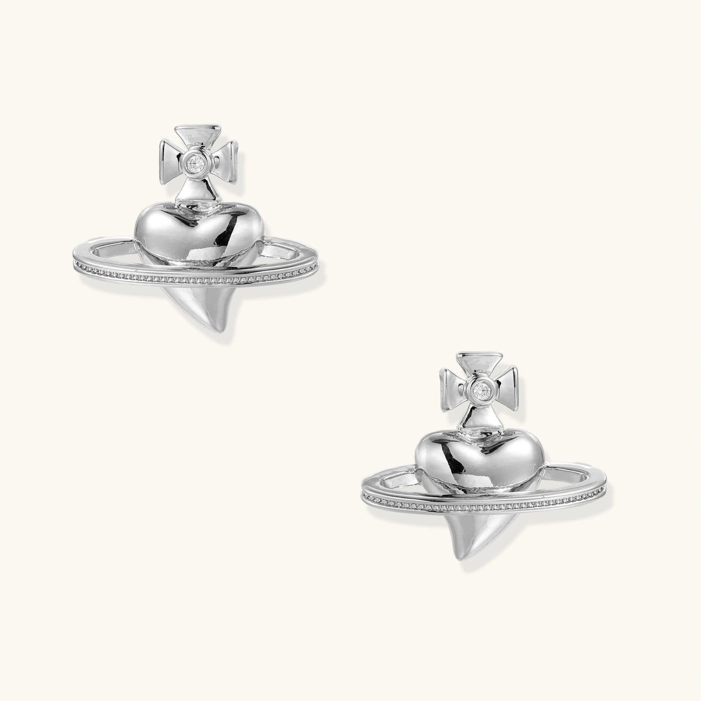 Saturn Ring Stud Earrings