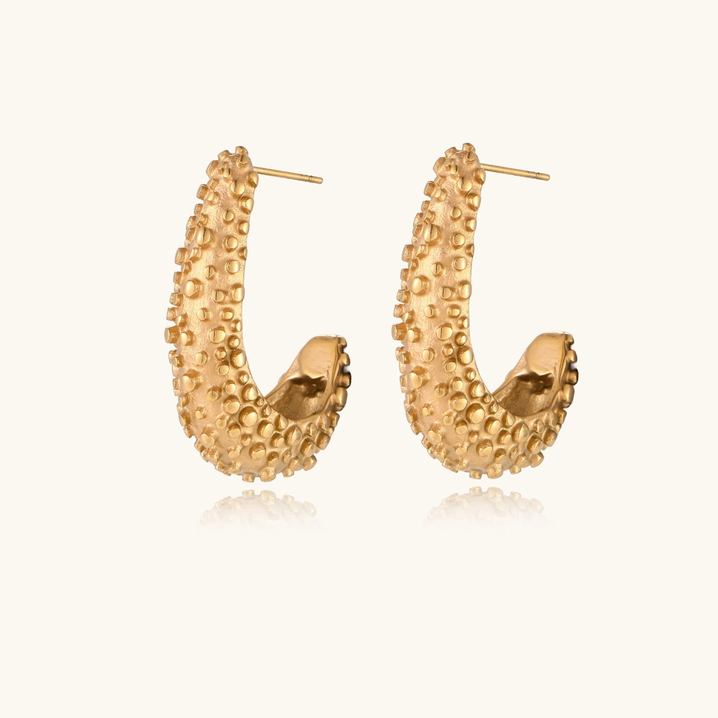 Textured Crescent Hoops