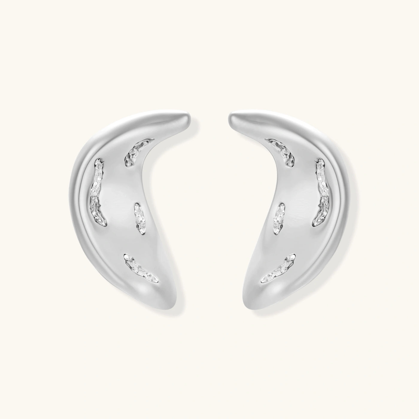 Lunar Wave Crystal Earrings