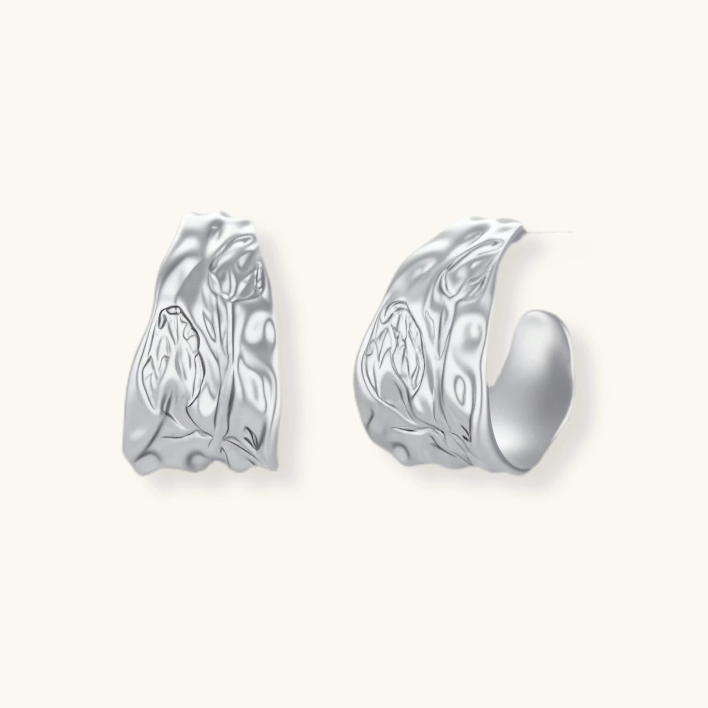 Embossed Floral Hoops