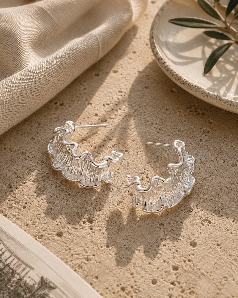 Ripple Hoop Earrings