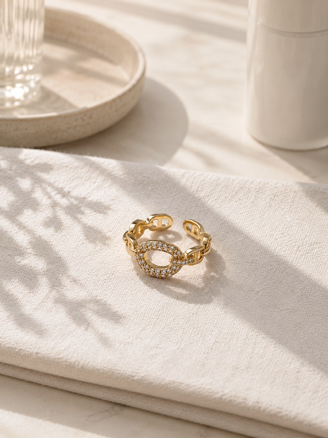 Golden Chain Statement Ring