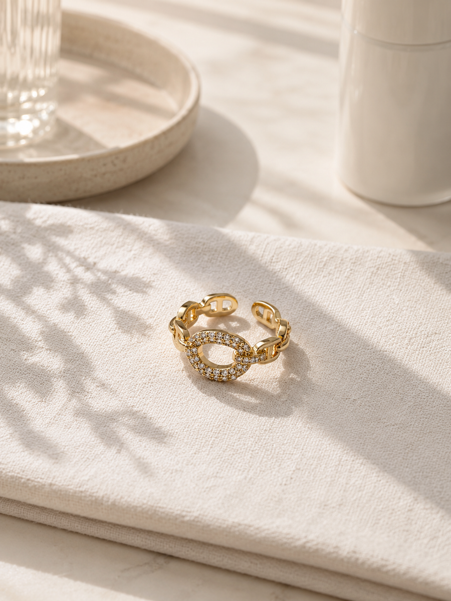 Golden Chain Statement Ring