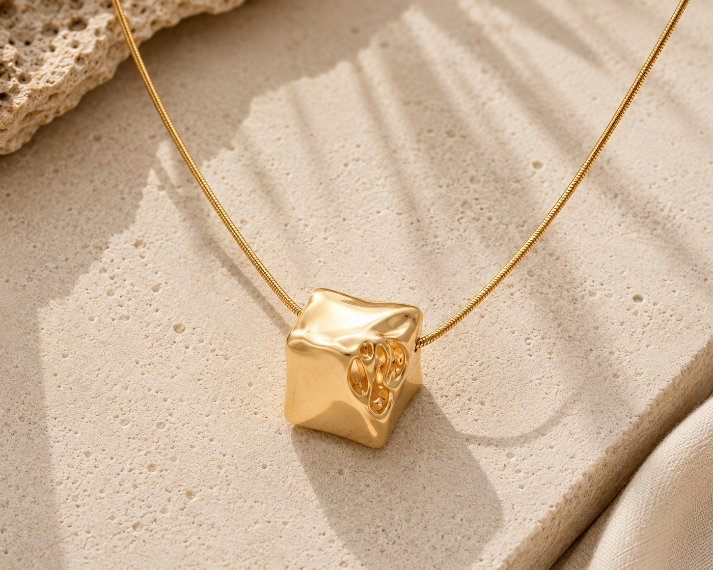 Love Script Cube Necklace